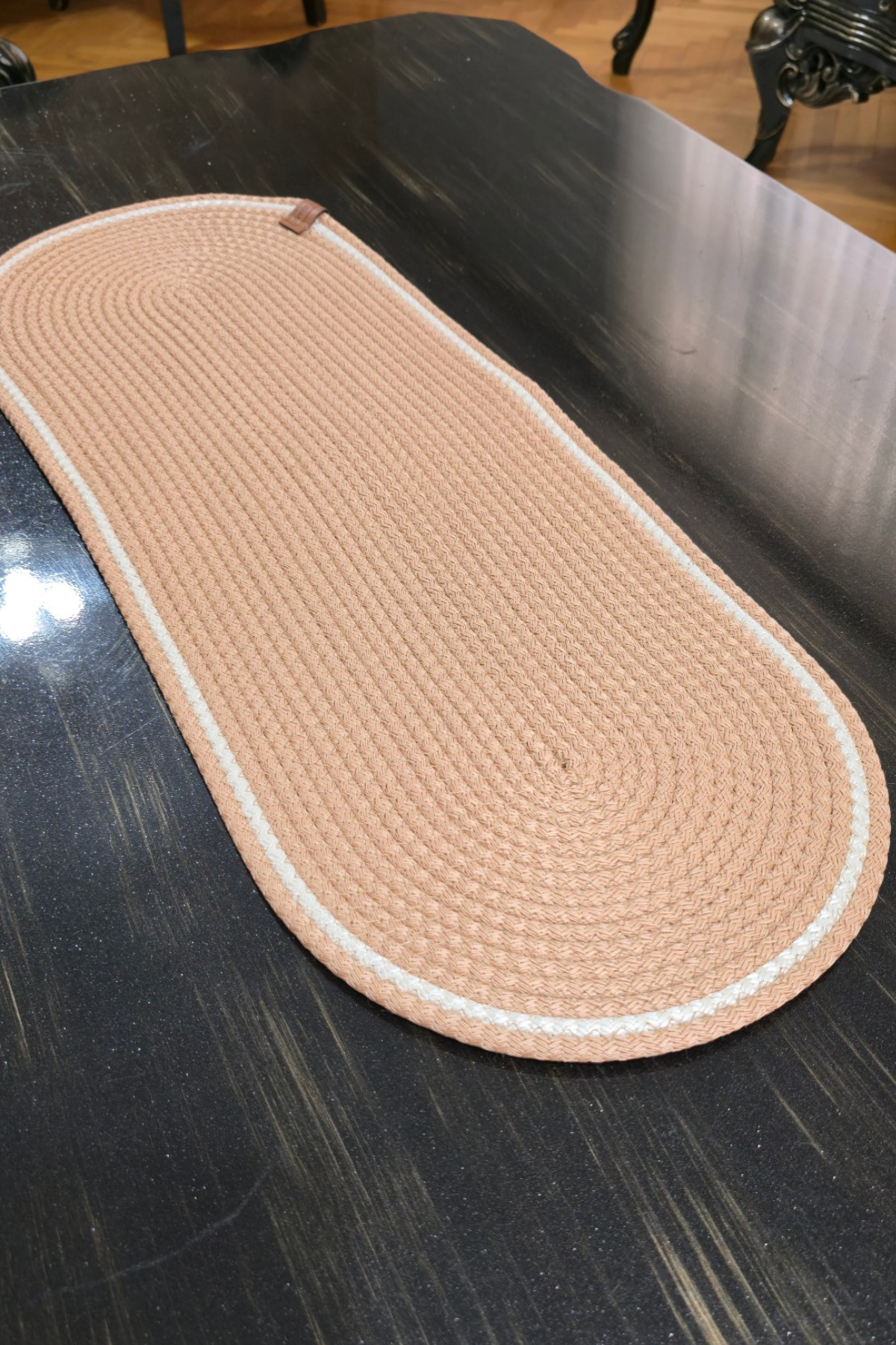 Dekoratif 30x75 cm Runner Şık Masa Orta Sehpa Üstü Dekoratif Sofra Aksesuarı - JÜT HASIR